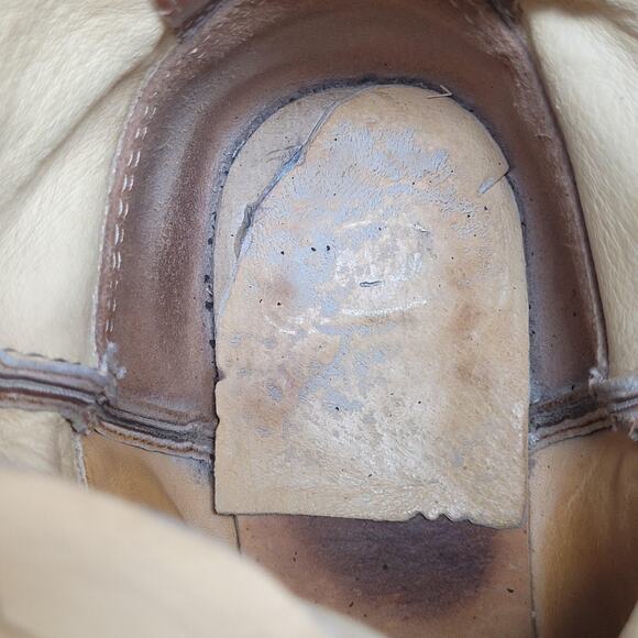 Vintage Justin Boots 9EE Brown Leather Western Cowboy Rodeo Ranch USA 3404 Roper - Picture 11 of 13